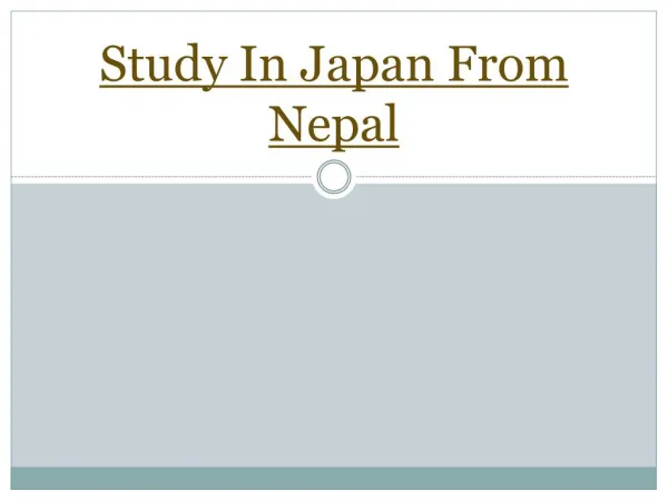 Study in Japan - Guide for International Students