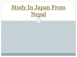 Study in Japan - Guide for International Students - slide 1