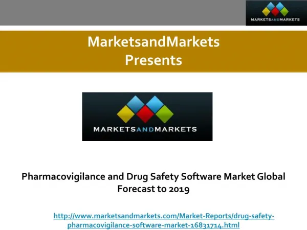 Pharmacovigilance and Drug Safety Software Market Global Forecast to 2019