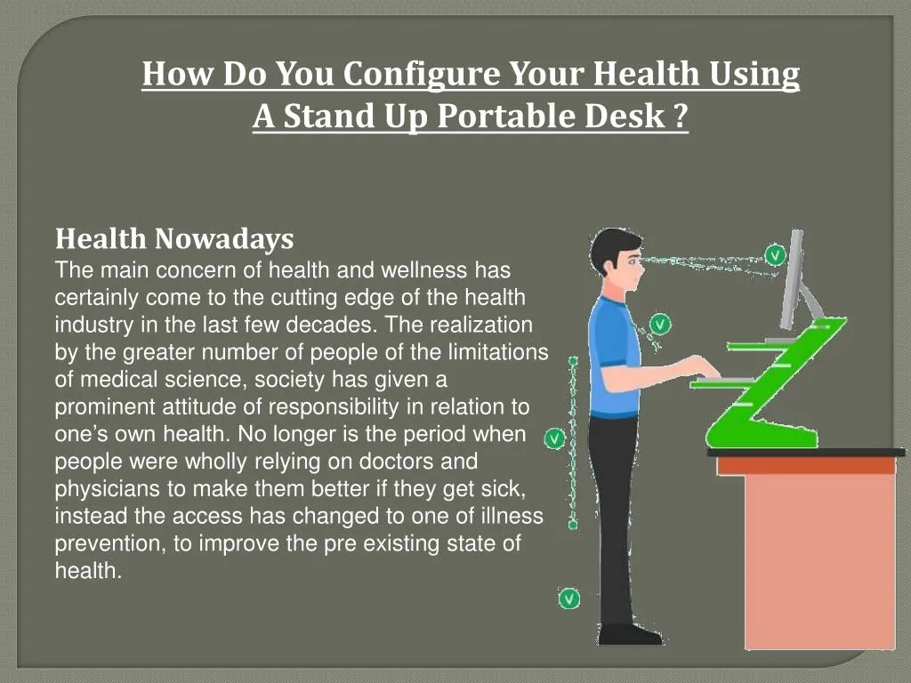 how do you configure your health using a stand