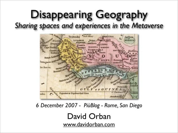 Disappearing Geography