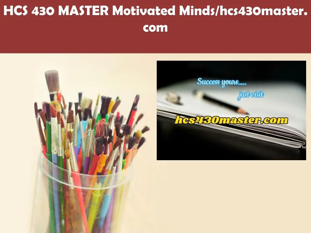 hcs 430 master motivated minds hcs430master com