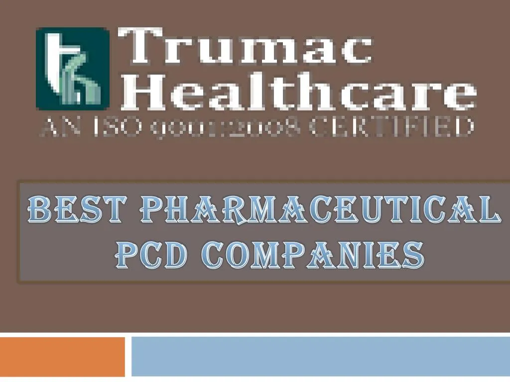 best pharmaceutical pcd companies