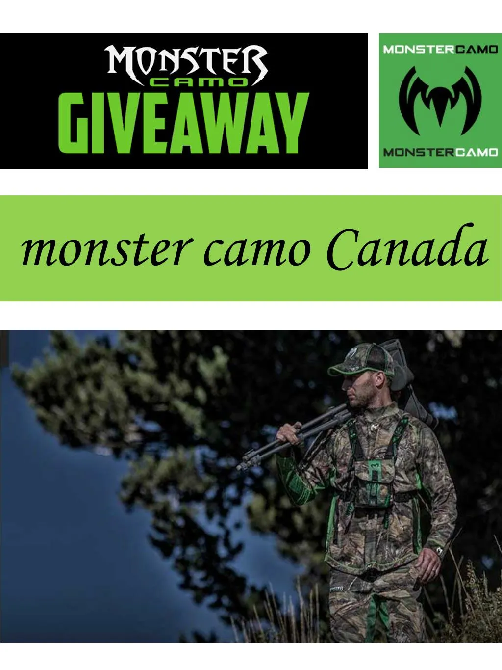 monster camo canada