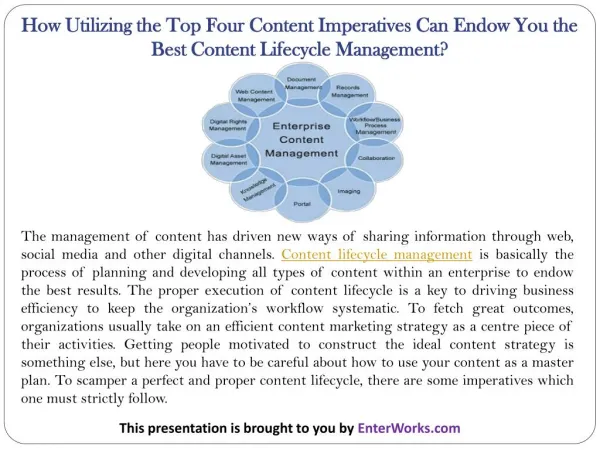 How Utilizing the Top Four Content Imperatives Can Endow You the Best Content Lifecycle Management?