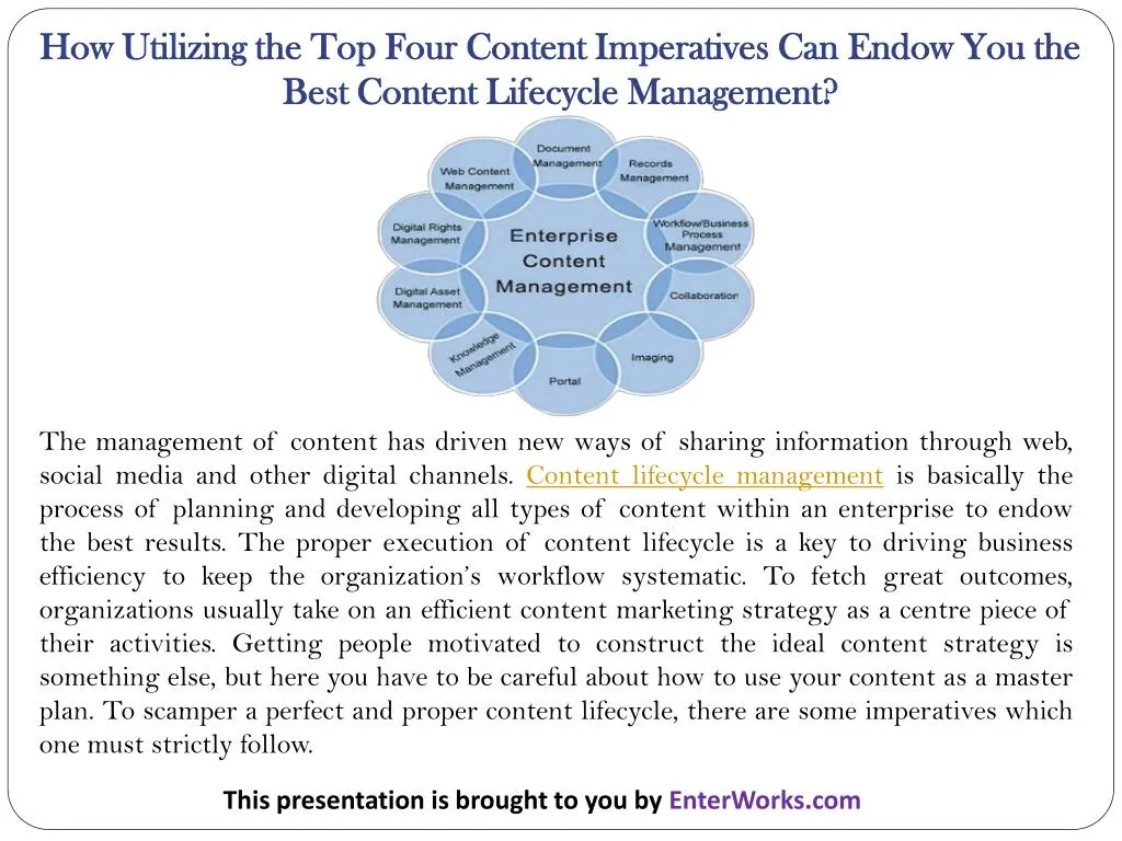how utilizing the top four content imperatives