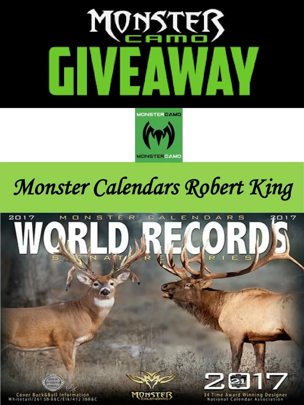 monster calendars robert king