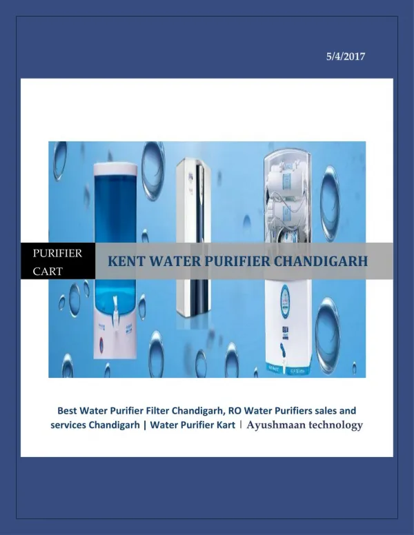 Kent water purifier Chandigarh