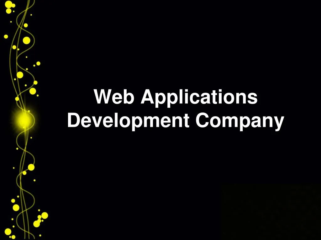 web applications development company
