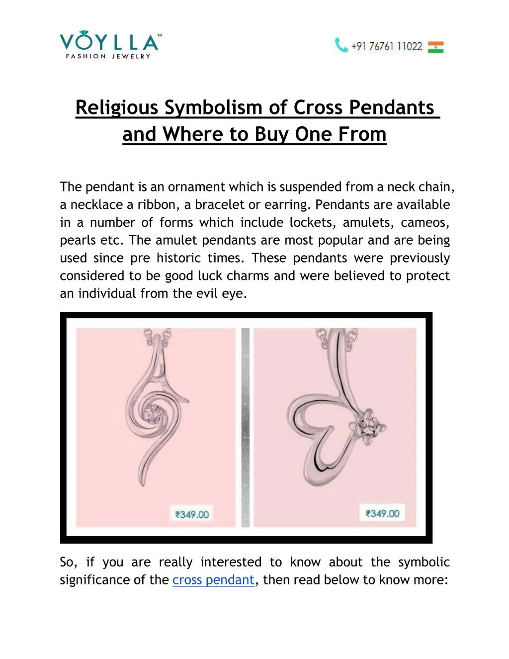 religious symbolism of cross pendants and where