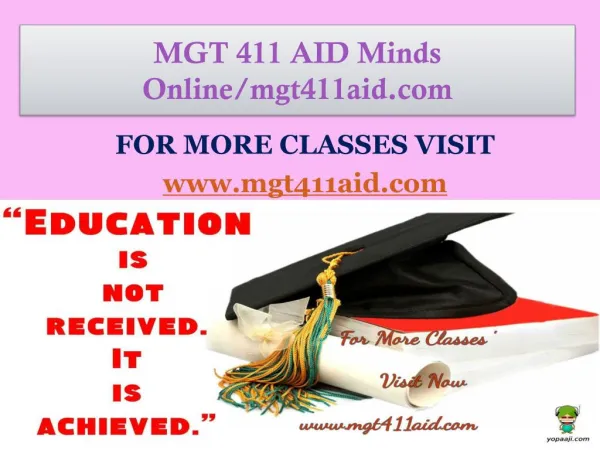 MGT 411 AID Minds Online/mgt411aid.com