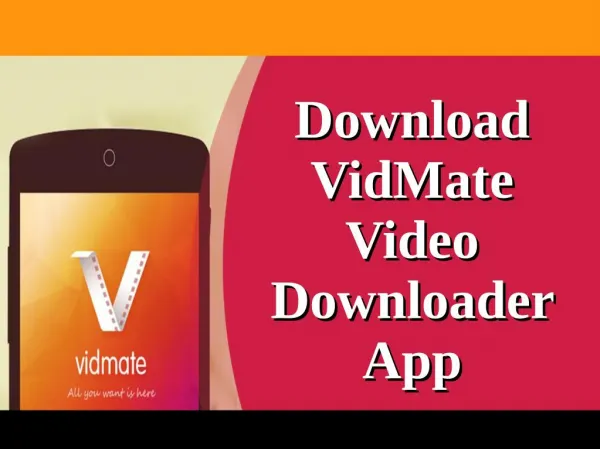Download VidMate Video Downloader App