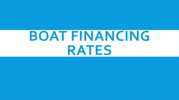 Boat financing rates