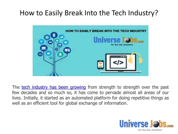 How to Easily Break Into the Tech Industry?