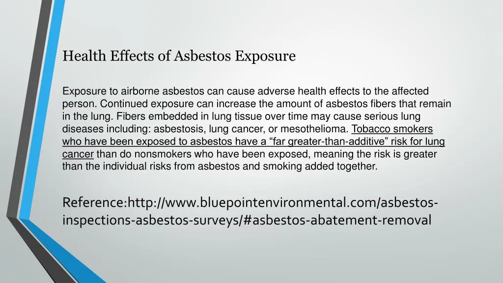 health effects of asbestos exposure