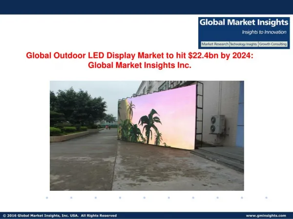U.S. Outdoor LED Display Market share to surpass USD 2.5 billion by 2024