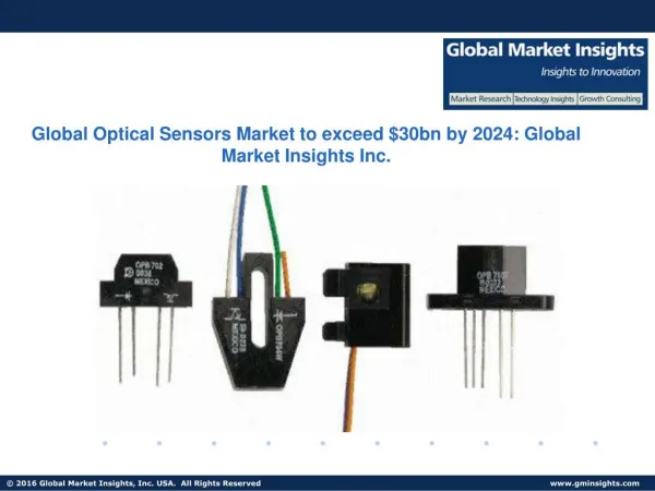 Optical Sensors Market share to reach USD 30 billion by 2024