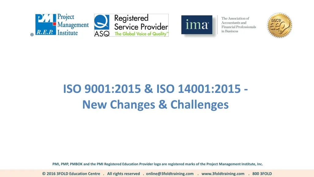 iso 9001 2015 iso 14001 2015 new changes