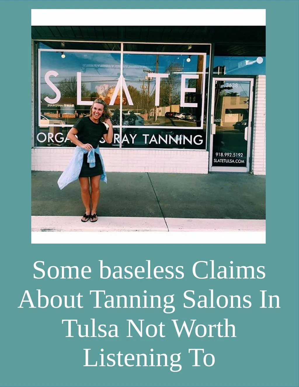some baseless claims about tanning salons