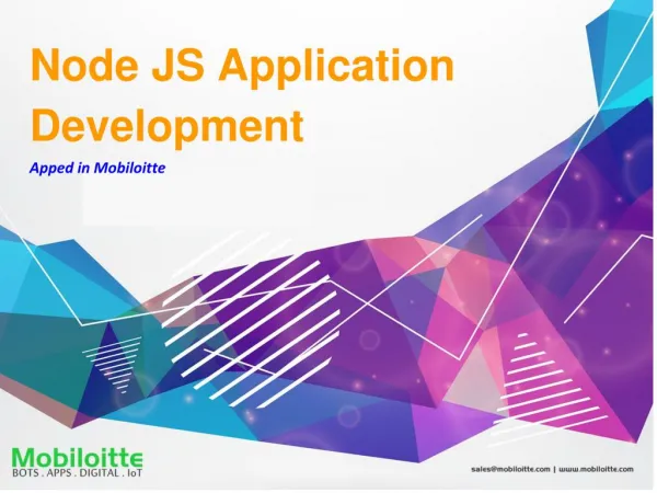 Node JS Application Development - Mobiloitte