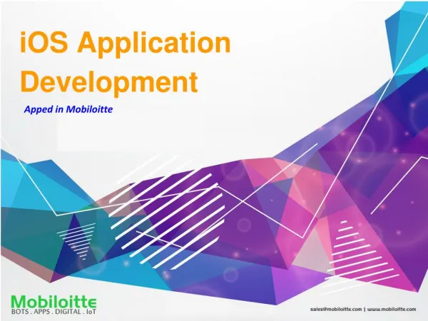 iOS Application Development - Mobiloitte