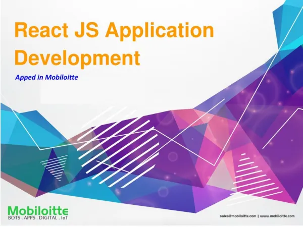React JS Application Development - Mobiloitte