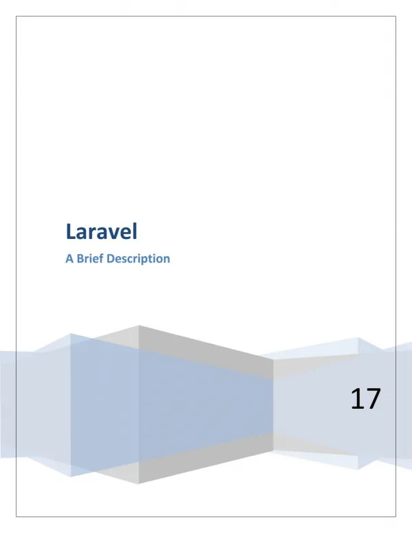 A small story of laravel