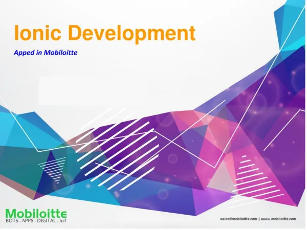 Ionic Development Services - Mobiloitte