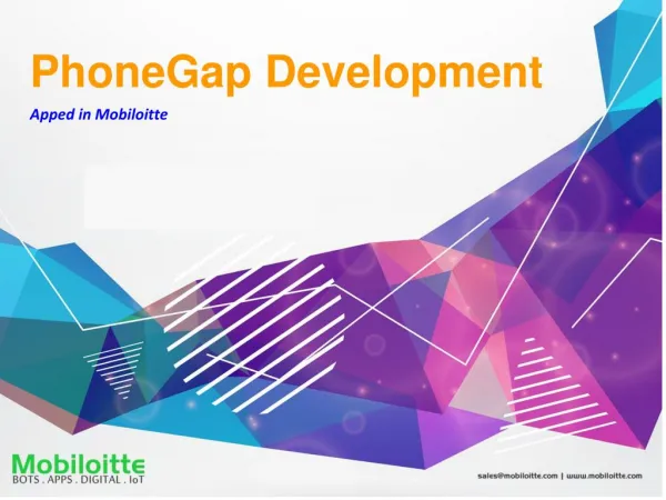 PhoneGap Development Services - Mobiloitte
