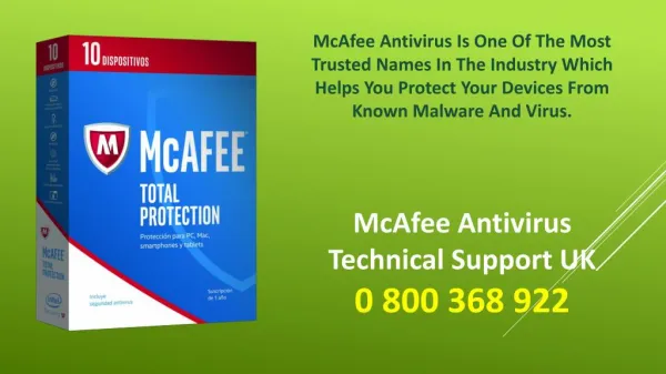McAfee Antivirus Tech Support 0 800 368 9229 UK
