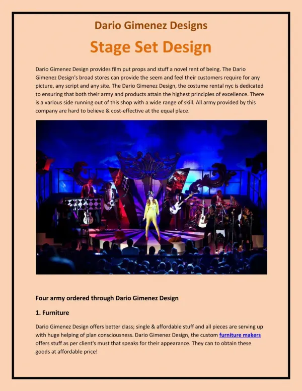 stage set design