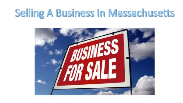 Selling a Business in Massachusetts -Carpenter Hawke