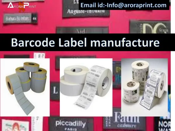 Barcode Labels manufacturers in India