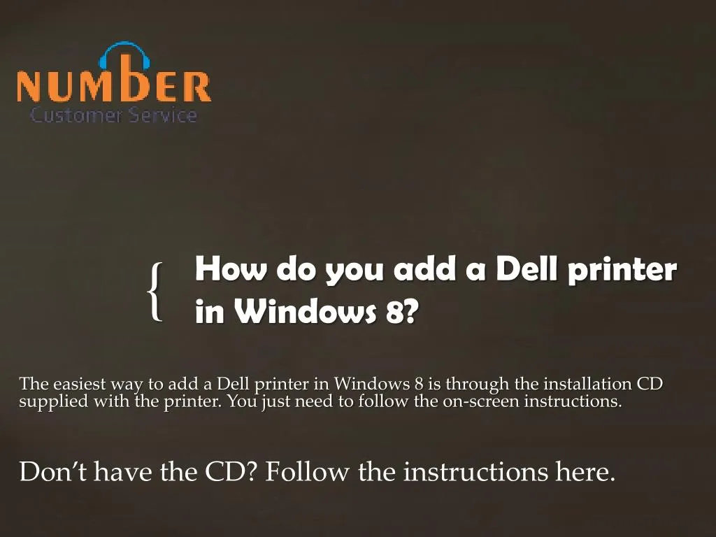how do you add a dell printer in windows 8
