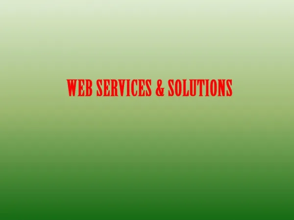 BEST WEB SERVICES AND SOLUTIONS