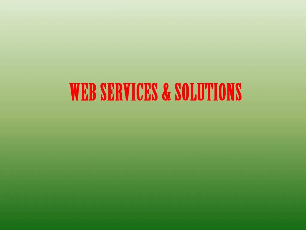 web services solutions