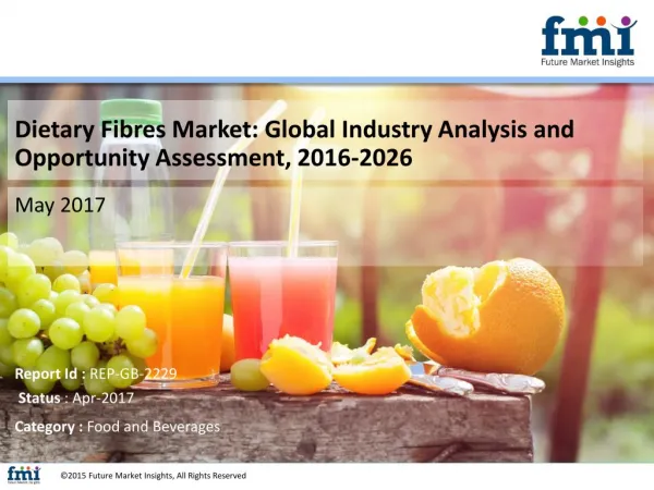 Global Dietary Fibres Market registering growth at 12.9% CAGR 2016-2026