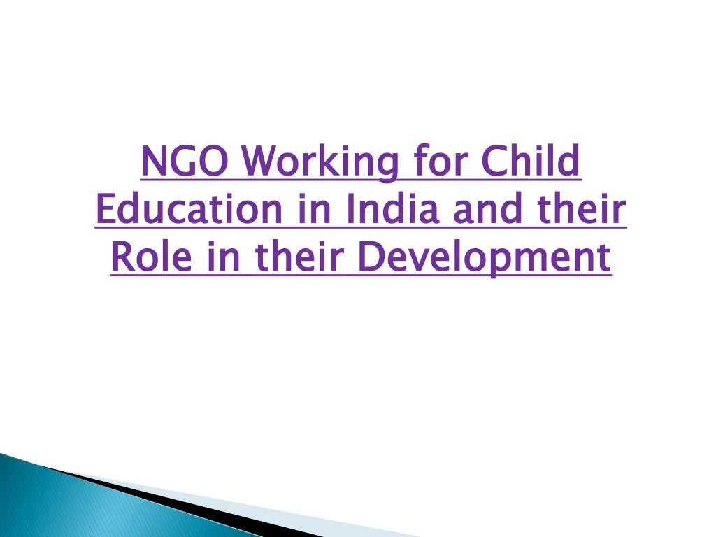 ngo working for child education in india