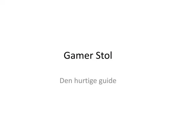 Gamer Stol