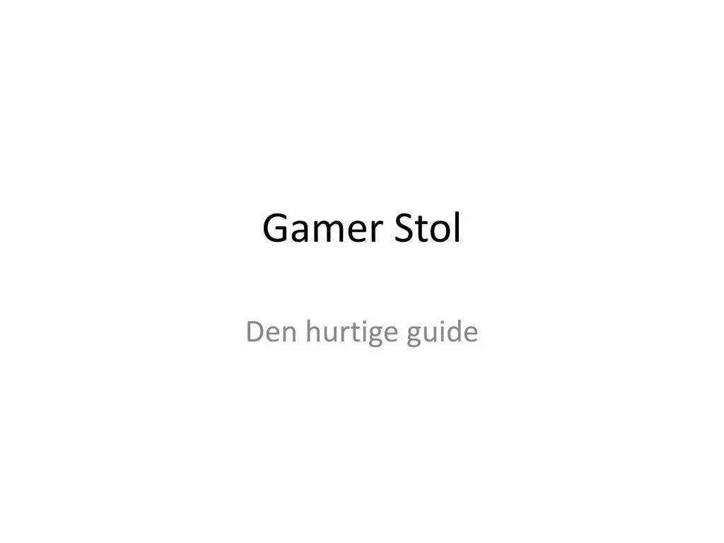 gamer stol