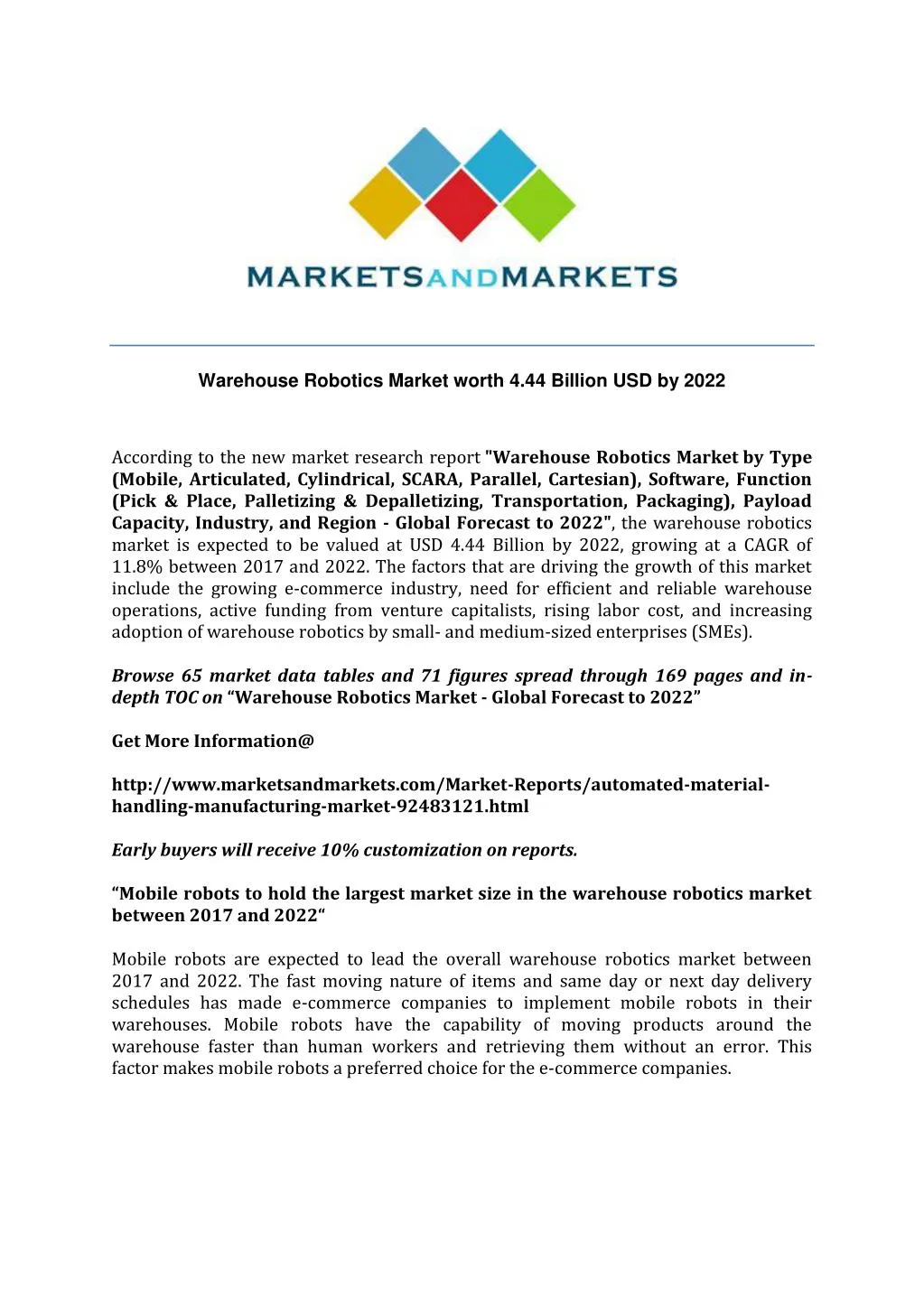 warehouse robotics market worth 4 44 billion