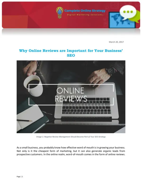 Why Online Reviews are Important for Your Business’ SEO