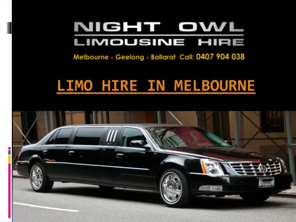 Limo Hire In Melbourne