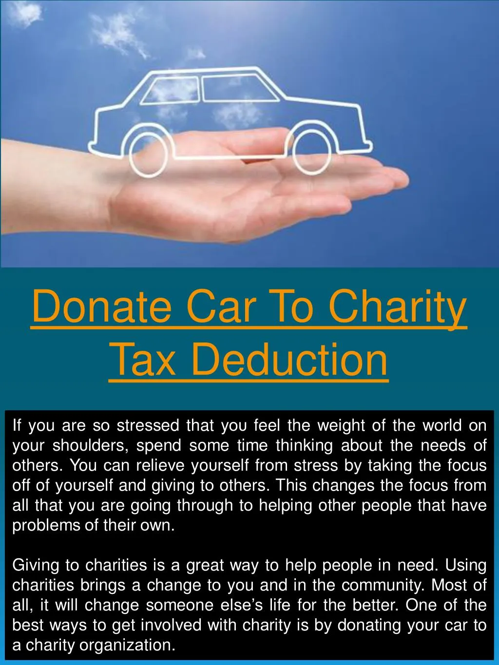 donate car to charity tax deduction