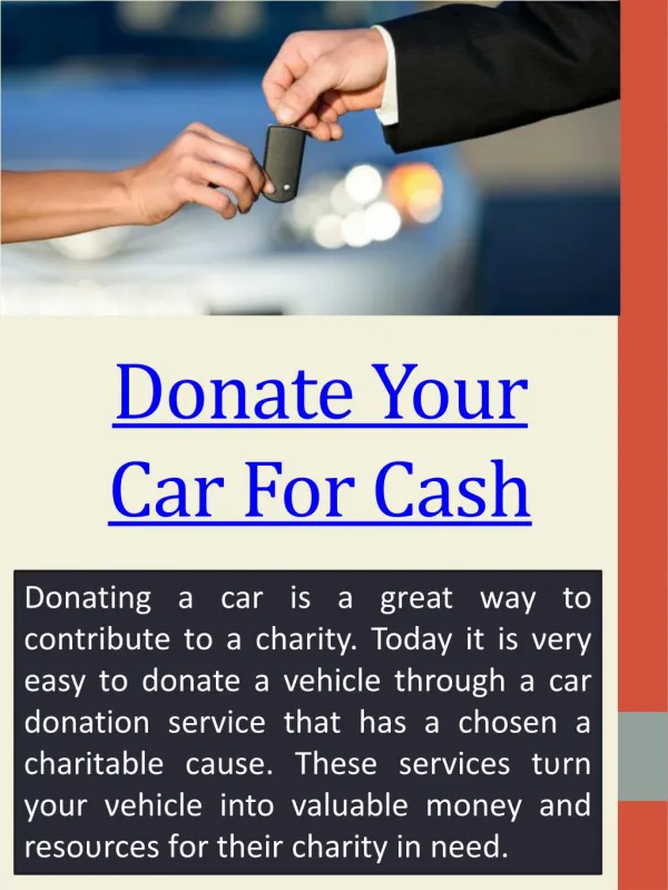 How To Donate Your Car To Charity