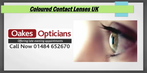 Coloured Contact Lenses UK