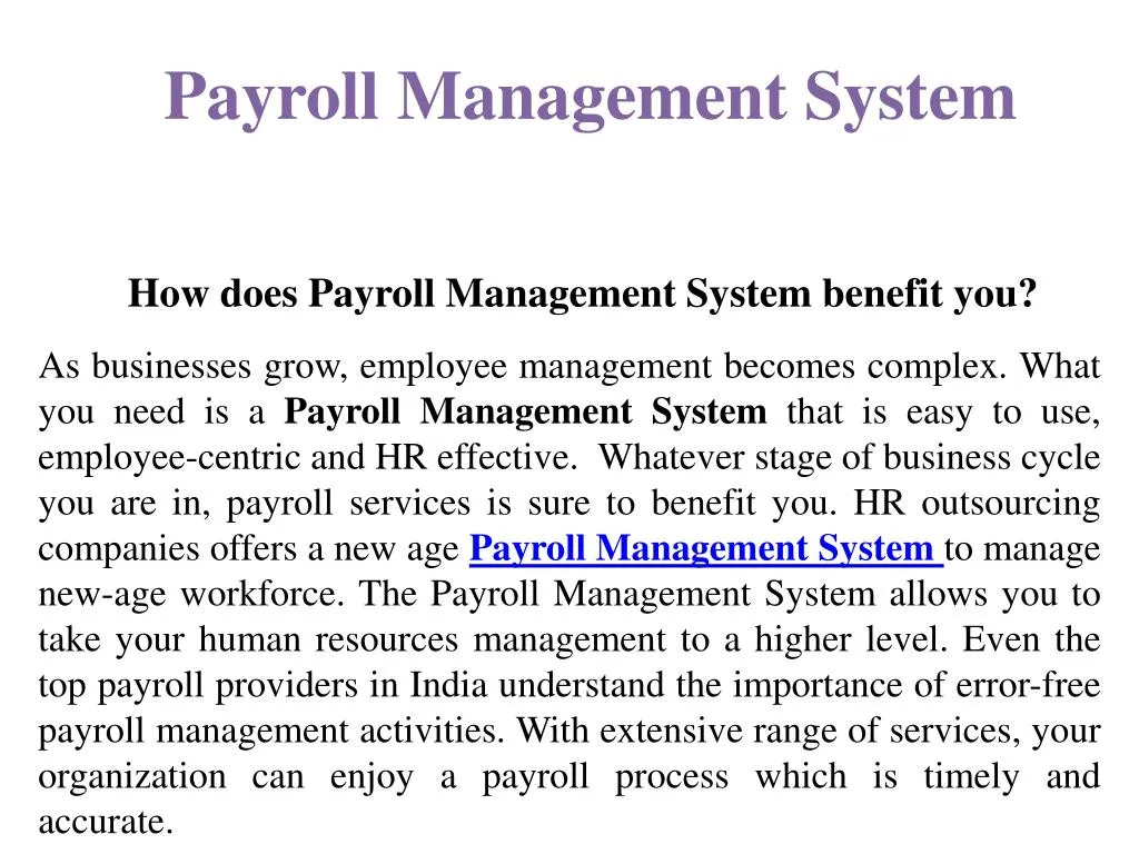 payroll management system