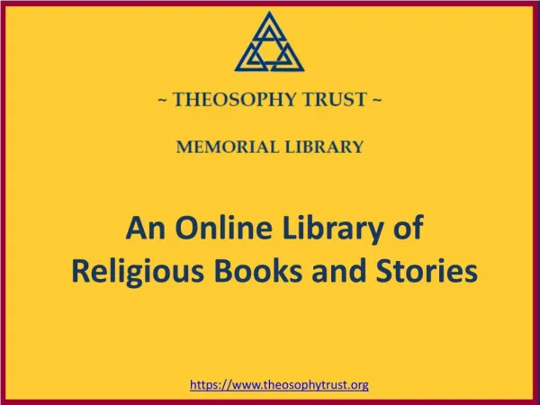Theosophy Trust, An Online Library of Religious Books and Stories