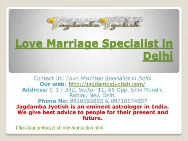 Love Marriage Specialist in Delhi-Astrology