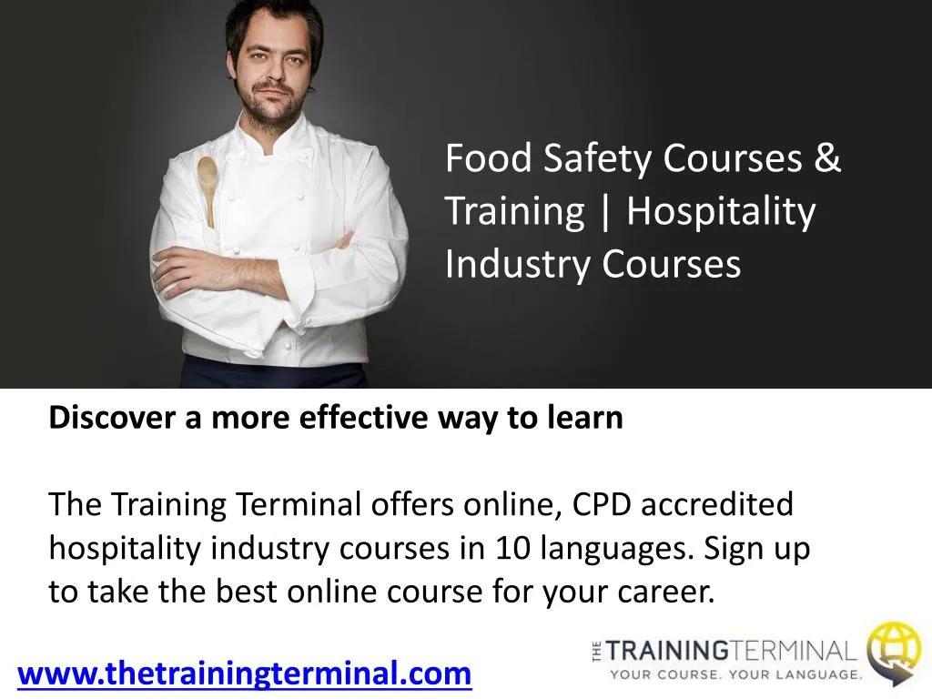food safety courses training hospitality industry